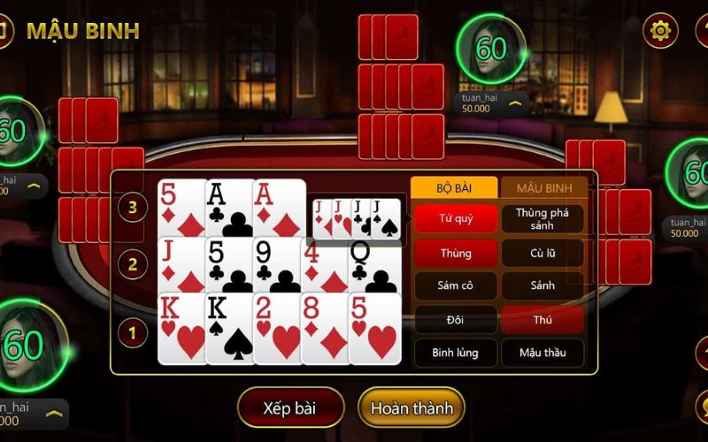 Hướng dẫn cách chơi Mậu Binh chuẩn cho người mới